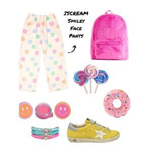 ISCREAM Kids Smiley Face Plush Pants